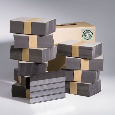 100 Leuchtturm Einsteckkarten C6 mit 4 Streifen und Folie