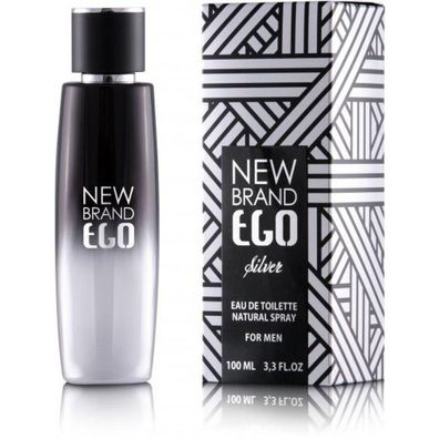 New Brand Parfums Ego Silver Eau de Toilette 100ml Spray