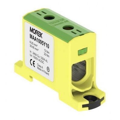 Hauptleitungsklemme Anschlußklemme Hauptklemme 6-95mm2 gelb-grén 1P OTL 95 Morek