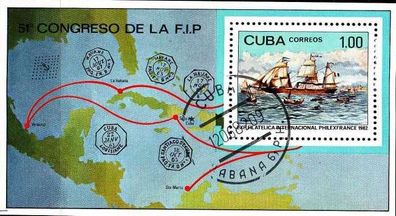 KUBA CUBA [1982] MiNr 2665 Block 72 ( O/used ) Schiffe