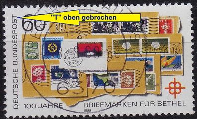 Germany BUND [1988] MiNr 1395 F06A I ( O/used ) [01] Plattenfehler