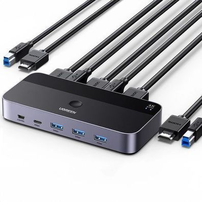 Ugreen HDMI KVM Switch CM664 - 2 in 1 Schwarz