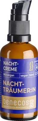 6x benecos benecosBIO Nachtcreme BIO-Argan - Nachtträumer: N (Zweite Jugend) 50ml