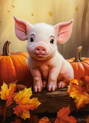 Süßes Herbst-Ferkel