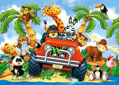 Kuscheltiere auf Safari