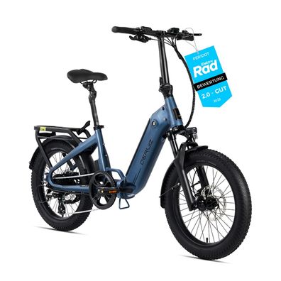 DERUIZ E-Bike Faltrad Peridot 20 * 3.0 Zoll 48V/500Wh, Reichweit bis zu 143km