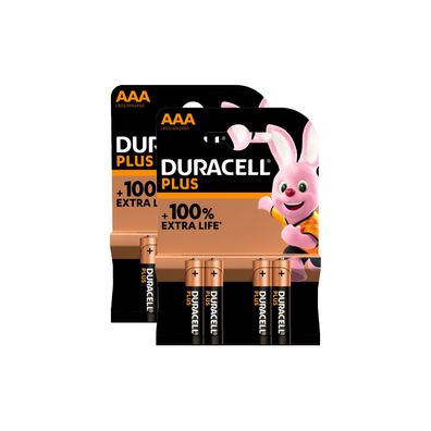 2x Duracell Plus AAA Micro Batterien LR03 1,5V Alkali Mangandioxid 4er Blister