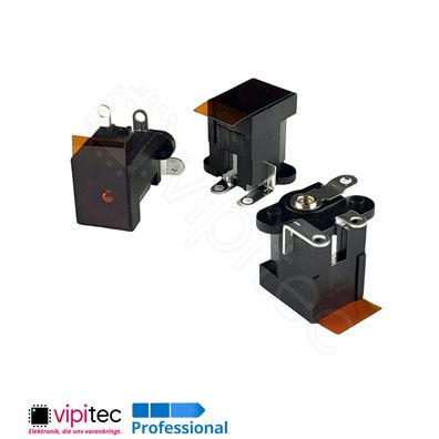 DC-182-2.5A DC Buchse 5,5x2,5 Hohlstecker Lötfahne 6,4x2,5 20V 7A Barrel Jack