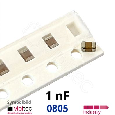 1 nF 0805 SMD-Keramikkondensatoren | 10% 100V 125°C X7R 1nF Kerko