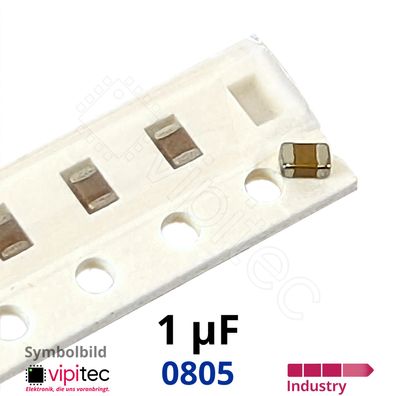 1 µF 0805 SMD-Keramikkondensatoren | 10% 25V 125°C X7R 1uF Kerko