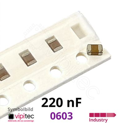 220 nF 0603 SMD-Keramikkondensatoren | 10% 50V 125°C X7R 220nF Kerko