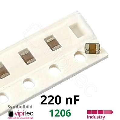 220 nF 1206 SMD-Keramikkondensatoren | 10% 50V 125°C X7R 220nF Kerko