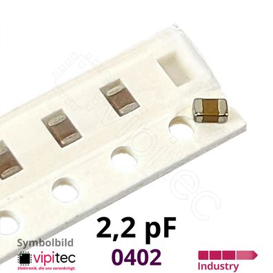 2,2 pF 0402 SMD-Keramikkondensatoren | 12% 50V 125°C NP0 C0G 2.2pF Kerko