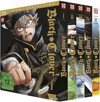 Black Clover - Staffel 1 - Gesamtausgabe - Bundle Vol.1-5 - Blu-Ray - NEU