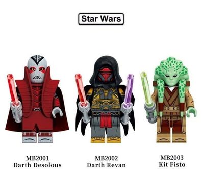 Lego Figuren Minifiguren Jedi Star Wars Kit Fisto Darth Revan Desolous Bausteine