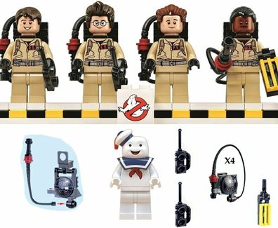 Ghostbusters Staypuft Monster 5 x Custom Lego Minifiguren Held Spielzeug Minifigur