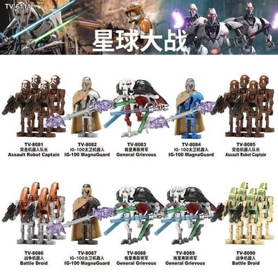 Custom Lego General Grievous Droid Magna Guard Soldat Minifigur Jedi Star Wars