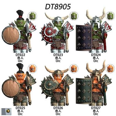 Warcraft Ork Goblin Castle Monster Lego Mini Figur x 6 Held Spielzeug Modell