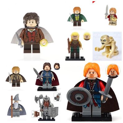 Herr der Ringe Hobbit Frodo Gandalf Custom Lego Mini Figur Held Spielzeug Modell