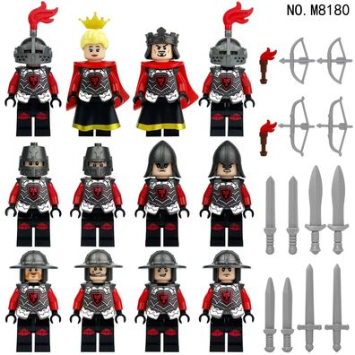 Castle Knights Armee Custom Lego Mini Figur 12 Soldaten Held Spielzeug Romer Militar
