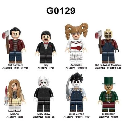 Annabelle Kobold Halloween Custom Lego Minifigur Horror Spielzeug Minifigur x 8
