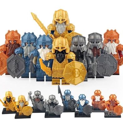 Herr der Ringe Hobbit Zwerg Armee Custom Lego Mini Figur Held Spielzeug Modell
