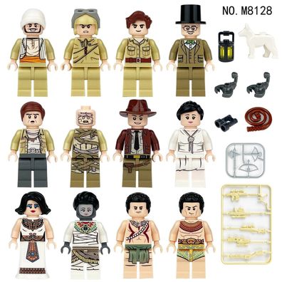 Indiana Jones Superheld Movie Custom Lego Minifigur Horror Spielzeug Minifigur