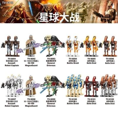 Custom Lego General Grievous Droid Magna Guard Soldat Minifigur Jedi Star Wars