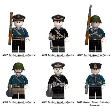 Call Of Duty Armee Lego Mini Figur Soldaten Marine Spielzeug Modelle Weltkrieg x6
