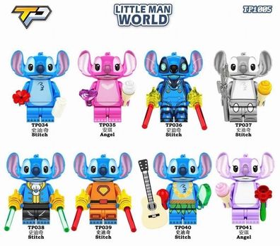 8 Custom Lego Lilo und Stitch Cartoon Disney Videospiel Held Minifiguren Spielzeug