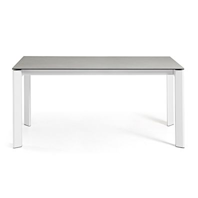 Tisch Axis ausziehbar 160 (220) cm Keramik Grau und weiße Beine