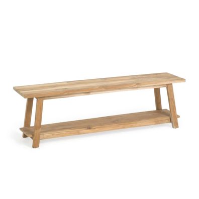 Bank Safara 150 x 32 x 46 cm Teakholz Bank Sitzbank Sitzgelegenheit Neu