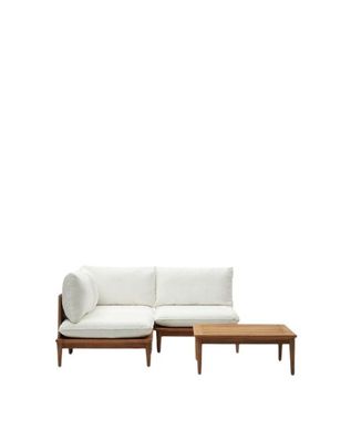 Set Portitxol Echsessel, 2 Sessel, Couchtisch aus Teakholz Loungeset
