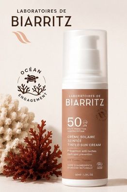 Laboratoires de Biarritz Getönte Sonnencreme LSF 50 Dorée Golden 50 ml Bio