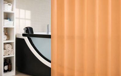 Leifheit Bio Orange PEVA Duschvorhang 120x200 cm PVC-frei Apricot Orange Matt