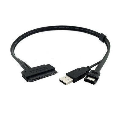 M13 SATA 22Pin auf eSATA Daten USB Kabel Adapter für 2.5´´ Festplatte Stromkabel