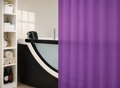 Leifheit Bio Violett Lila Duschvorhang 120x200 cm PEVA PVC-frei Matt Wasserdicht