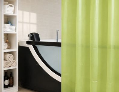 Spirella Bio Kiwi Green Duschvorhang 180x200 cm PEVA PVC-frei Matt Reduziert