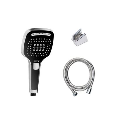 Duschbrausen Set 3-teilig mit 3 Funktionen & Wandhalterung - Silber