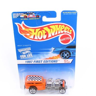 Hot Wheels 1997 - BLUE CARD Collector - WAY 2 FAST - First Editions