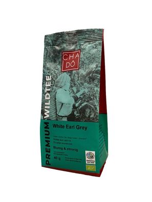 6x Cha Dô Premium White Earl Grey - Weißer Tee- WFTO 40g