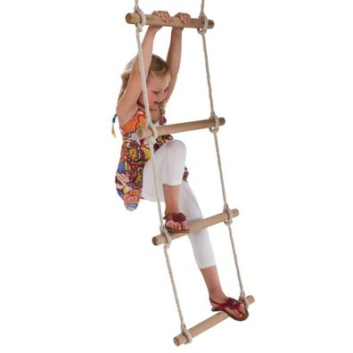 Strickleiter mit Holzsprossen Polypropylen (PP) - Länge: 1,95 m