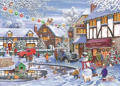 Finde die Unterschiede: Weihnachtsspaziergang durchs Dorf
