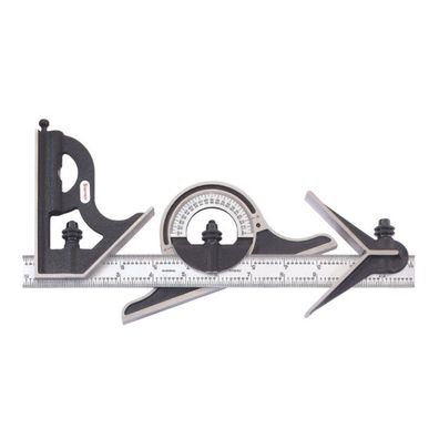 Kombi-Set 12 Zoll mit Gusseisenköpfen Zentrier Vierkant Winkelmesser 4R
