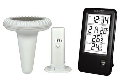 Temperaturstation WS9068 mit Pool-Sonde 868 MHz französisches Display