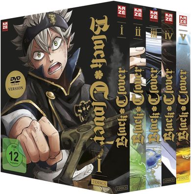 Black Clover - Staffel 1 - Gesamtausgabe - Bundle Vol.1-5 - DVD - NEU