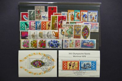 Bund Jahrgang 1976 MiNr. 875-912 komplett gestempelt (GB 2292)