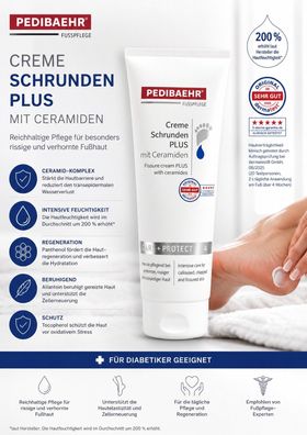 Pedibaehr Creme Schrunden PLUS mit Ceramiden 125 ml Fußcreme