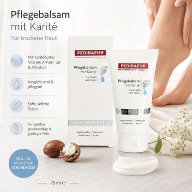 Pedibaehr Pflegebalsam mit Karité 75 ml Fußpflege trockene Haut