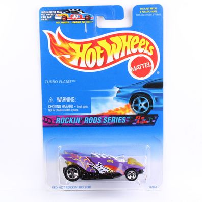 Hot Wheels 1997 - BLUE CARD Collector - TURBO FLAME - ROCKIN RODS SERIE